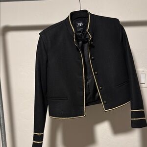 Zara Black Jacket with Gold Trim